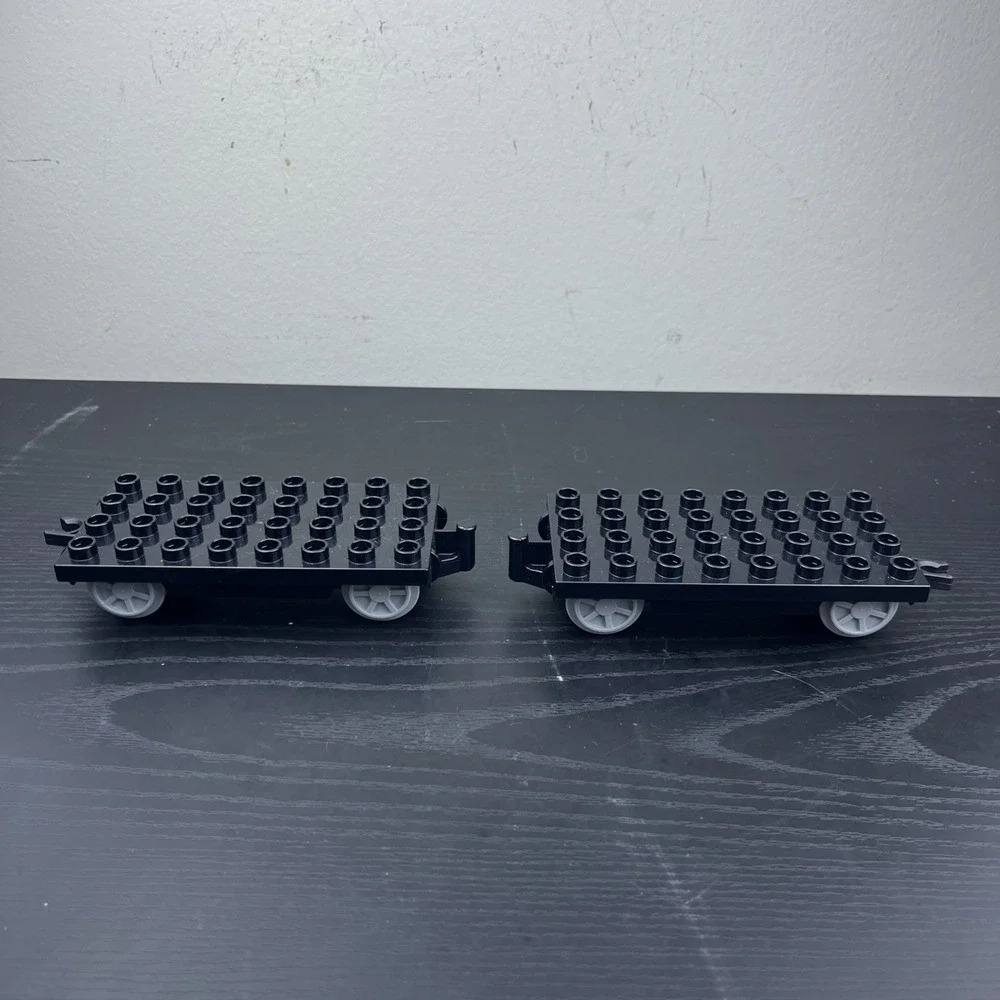 LEGO DUPLO Train Car Bases Black Lot of 2 Genuine Replacement Parts